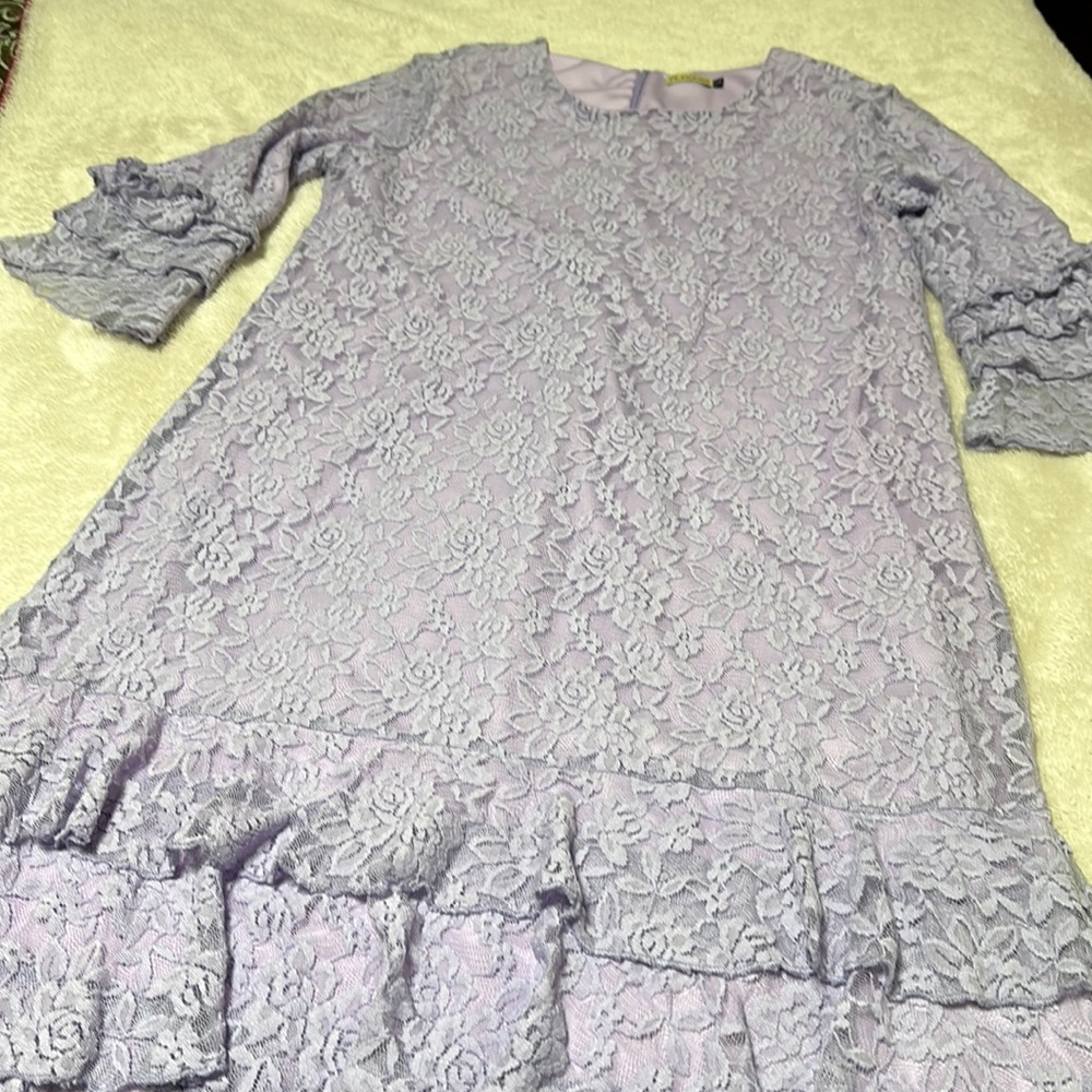Nuggles size large lace dress with ruffles